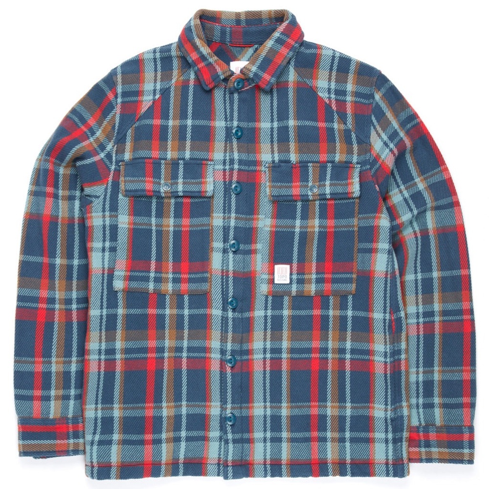 Men's Mountain Shirt Jacket - Pond Blue Multi Plaid